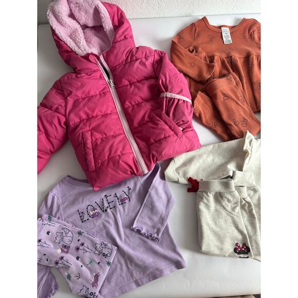Baby Girl's Clothing Lot Size 12 months Winter Coats Clothes Disney Bundle 10 pc - Picture 4 of 9